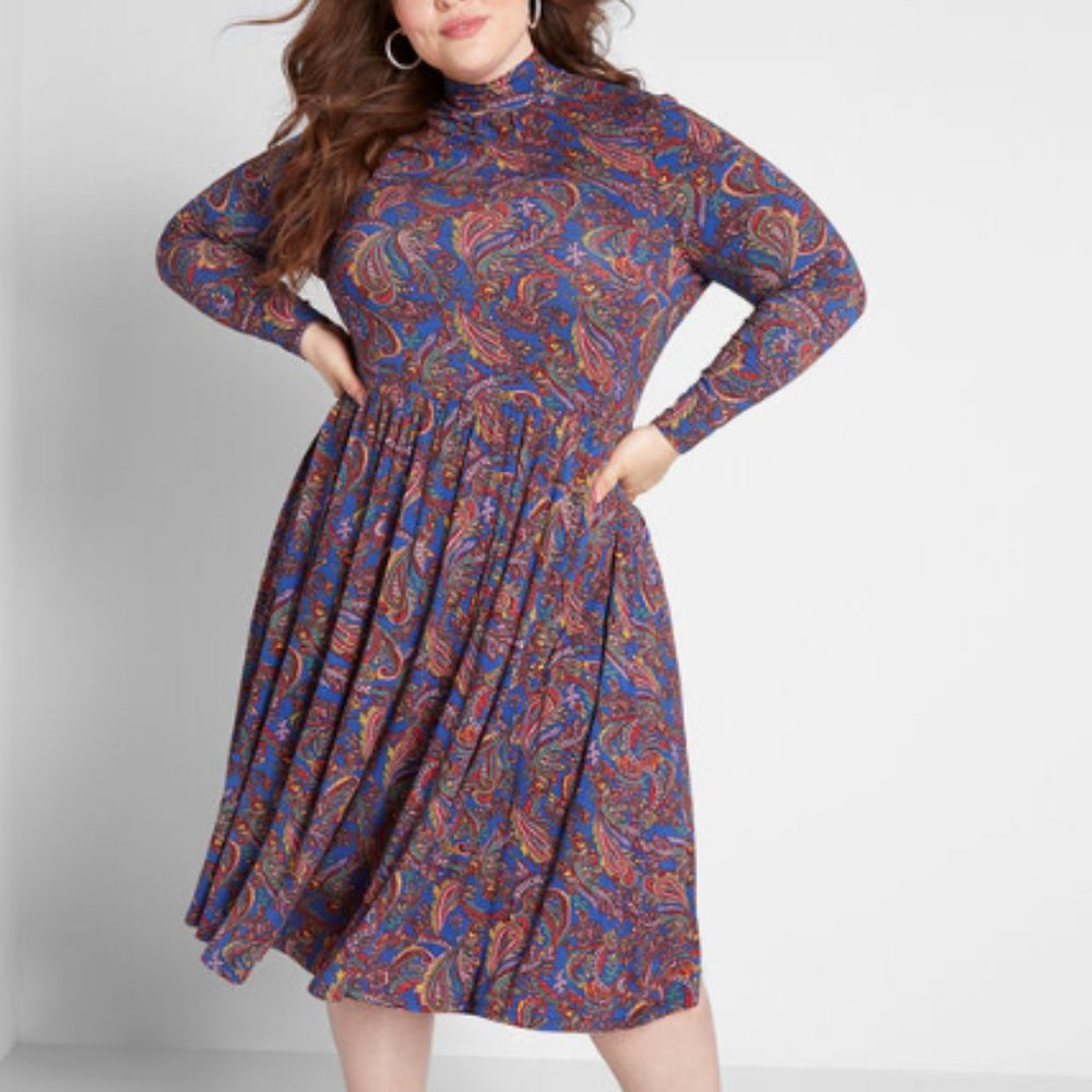 NWT Modcloth Paisley A Line Dress